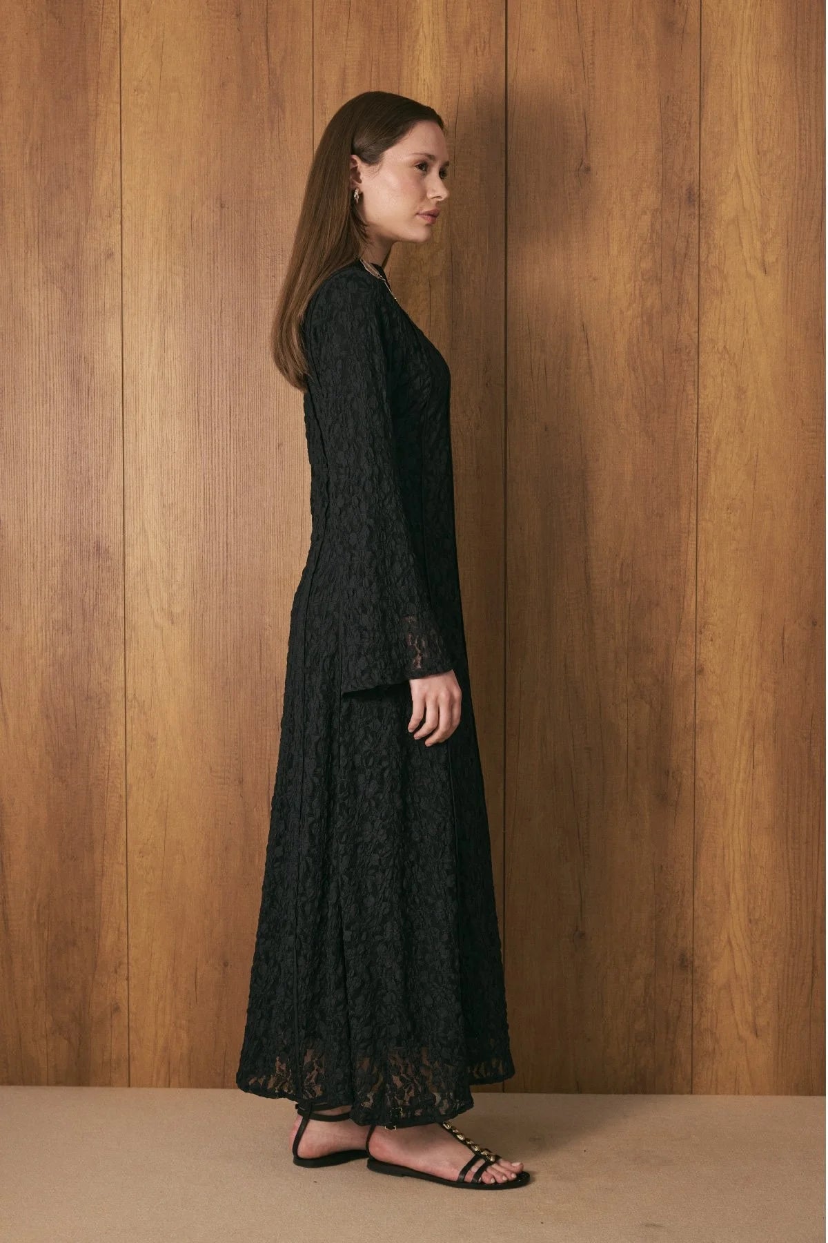 Premium Lace Dress - Black