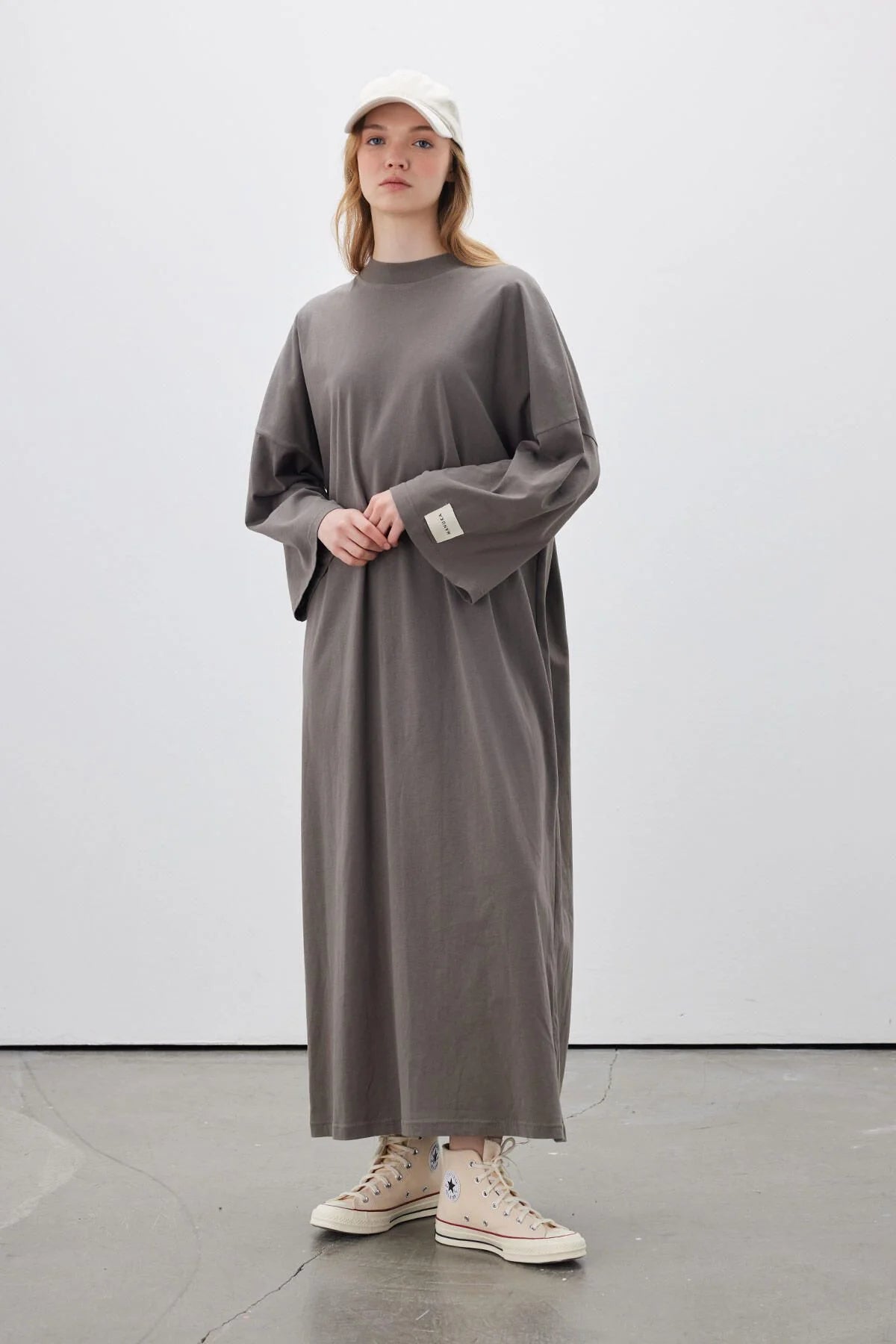 Long Oversized Dress Anthracite