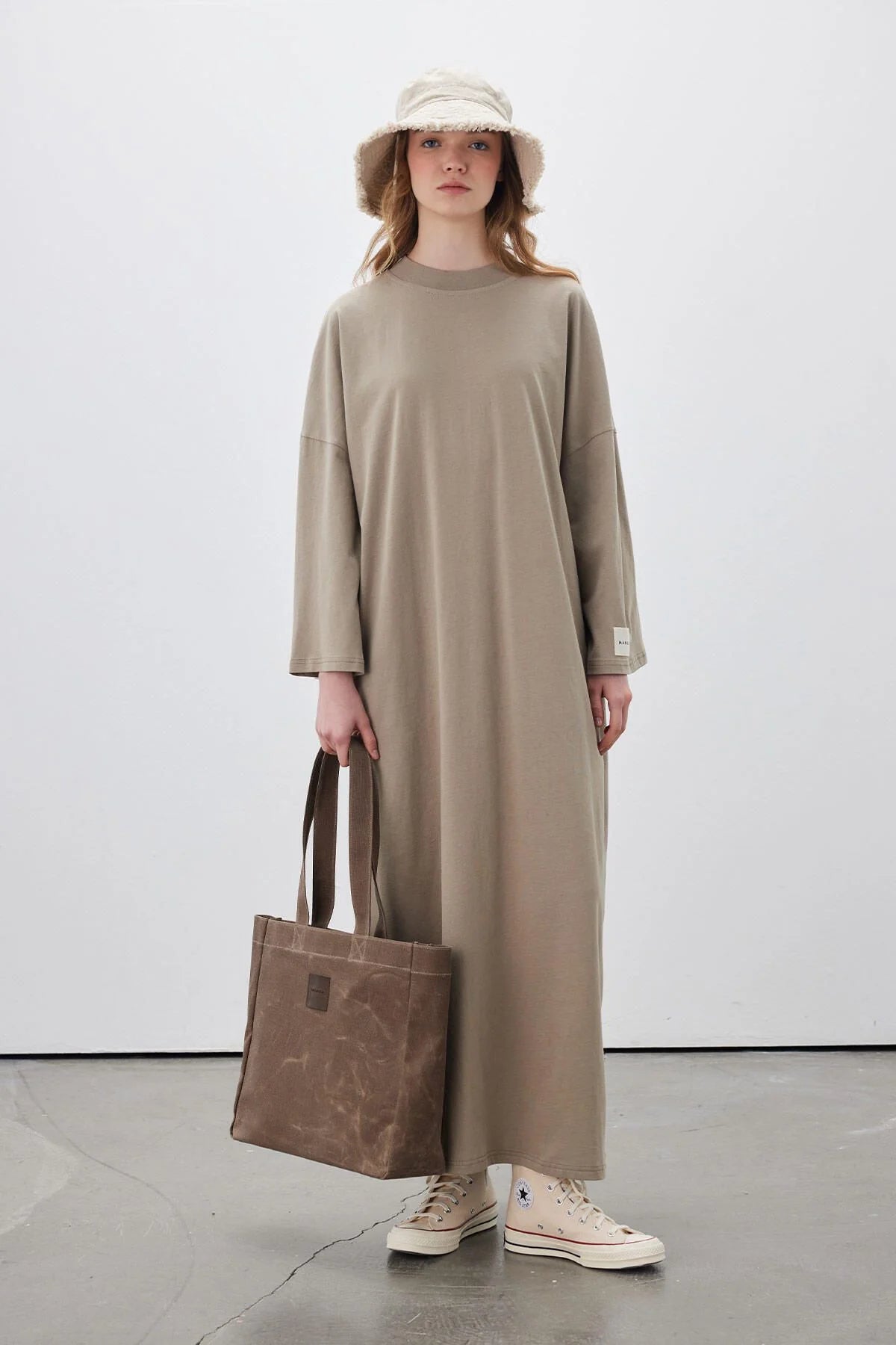 Long Oversized Dress Mink