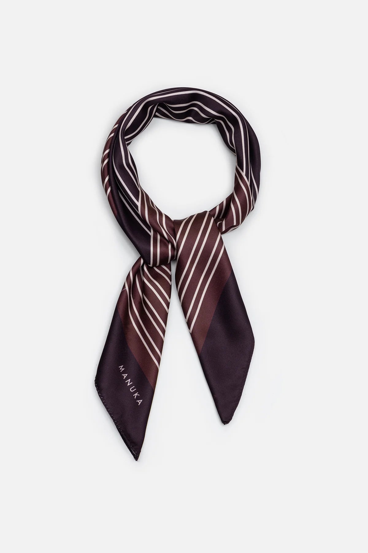 Patterned Satin Neck Scarf Burgundy