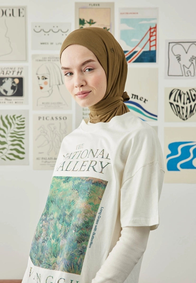 Athletic Hijab Khaki Green