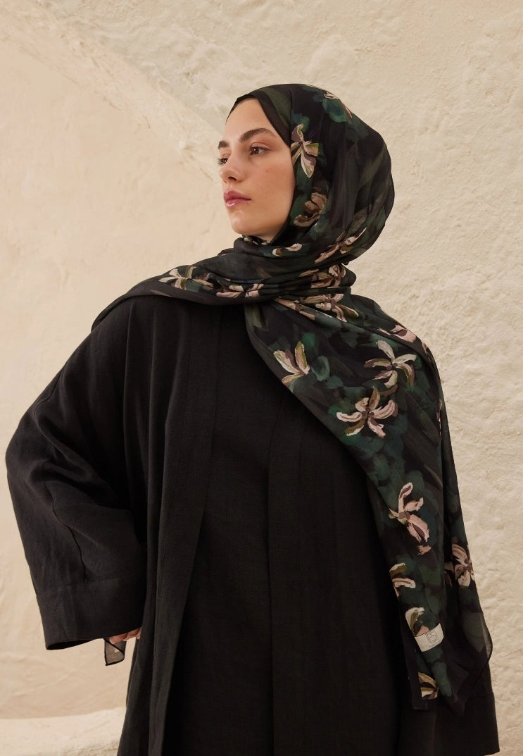 Estelle Viscose Scarf Black