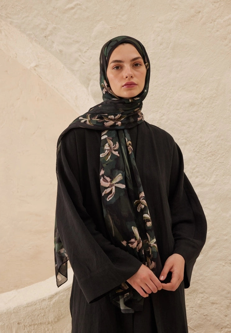 Estelle Viscose Scarf Black