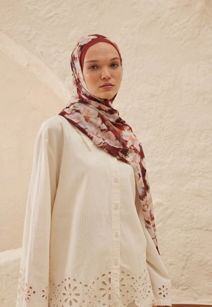 Dora Viscose Scarf Burgundy