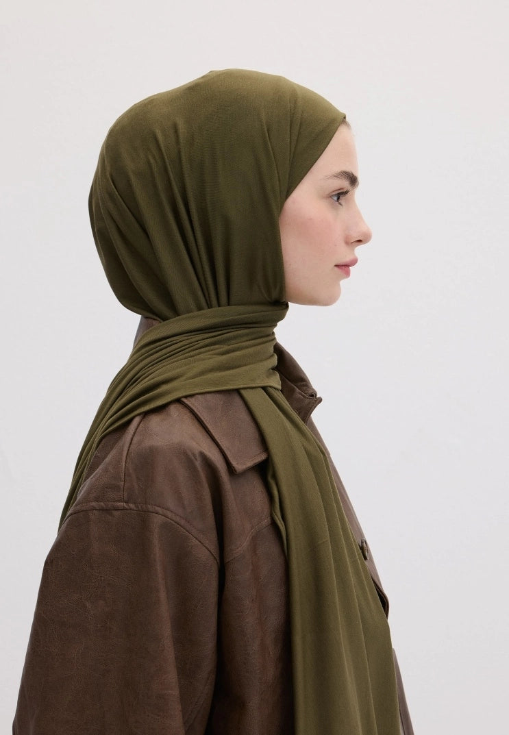 Bamboo Jersey Scarf Army Green