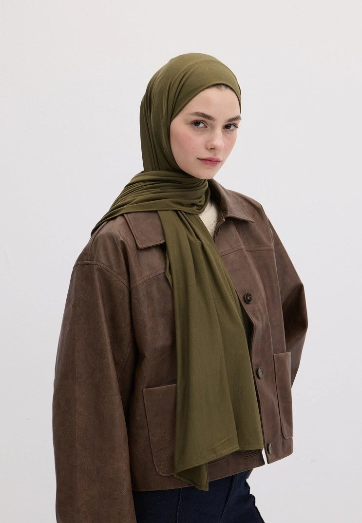 Bamboo Jersey Scarf Army Green