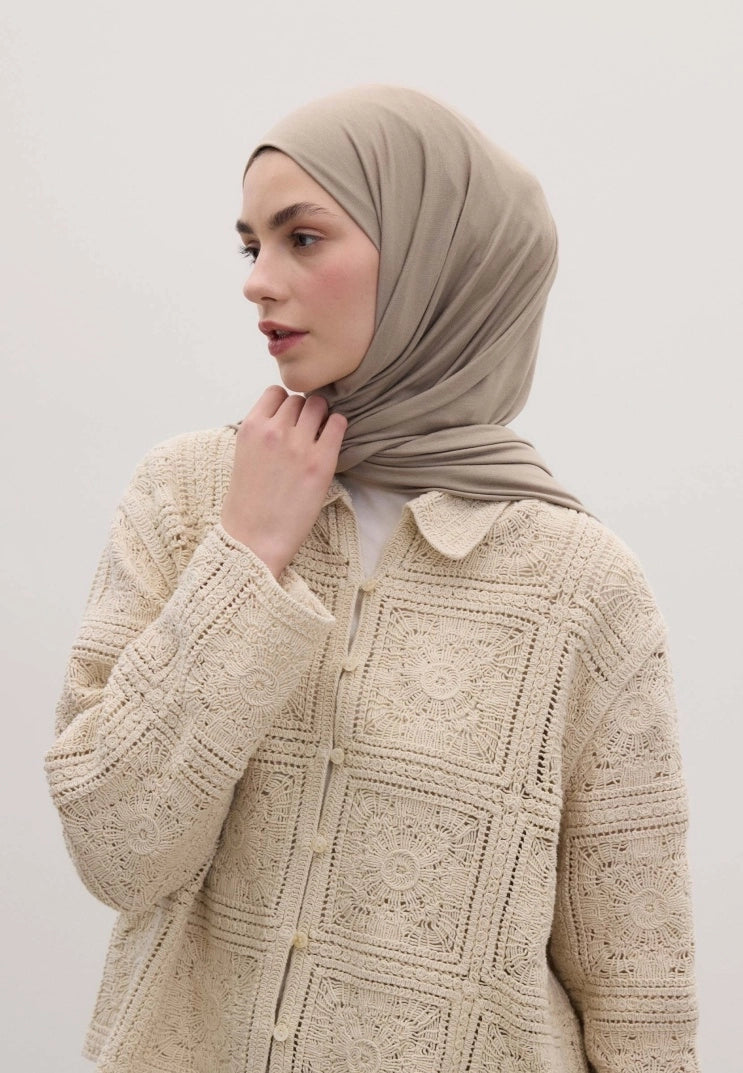 Bamboo Jersey Scarf Natural Beige
