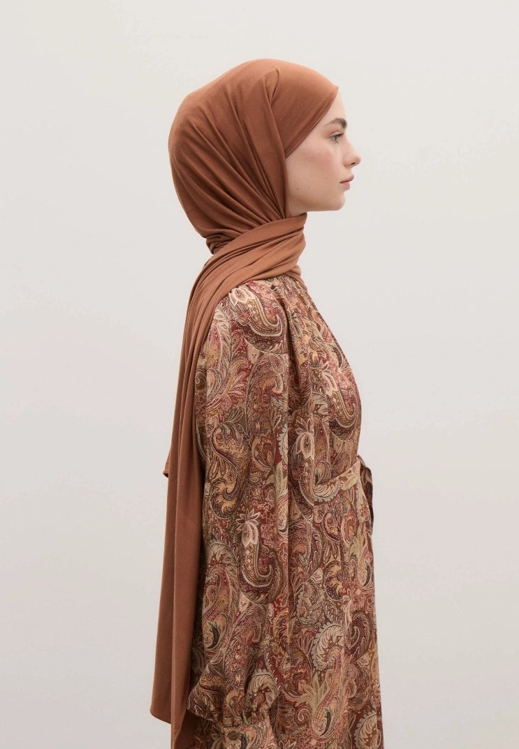 Bamboo Jersey Scarf Peachy Tan