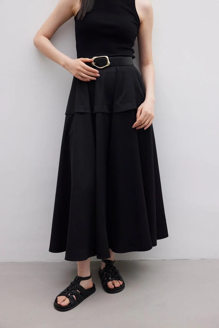 Ruffled Skirt Black