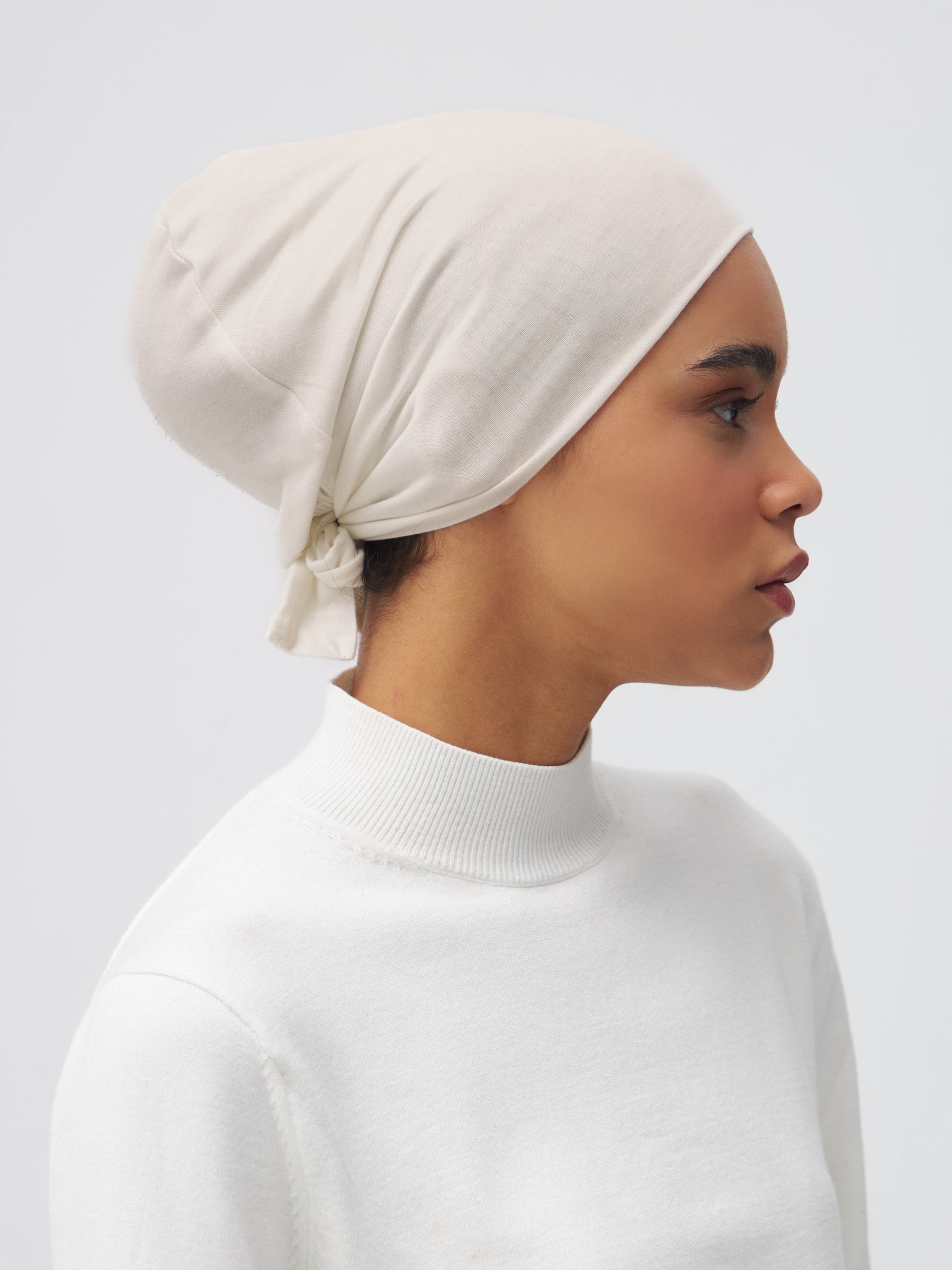 Tie Back Underscarf Off White