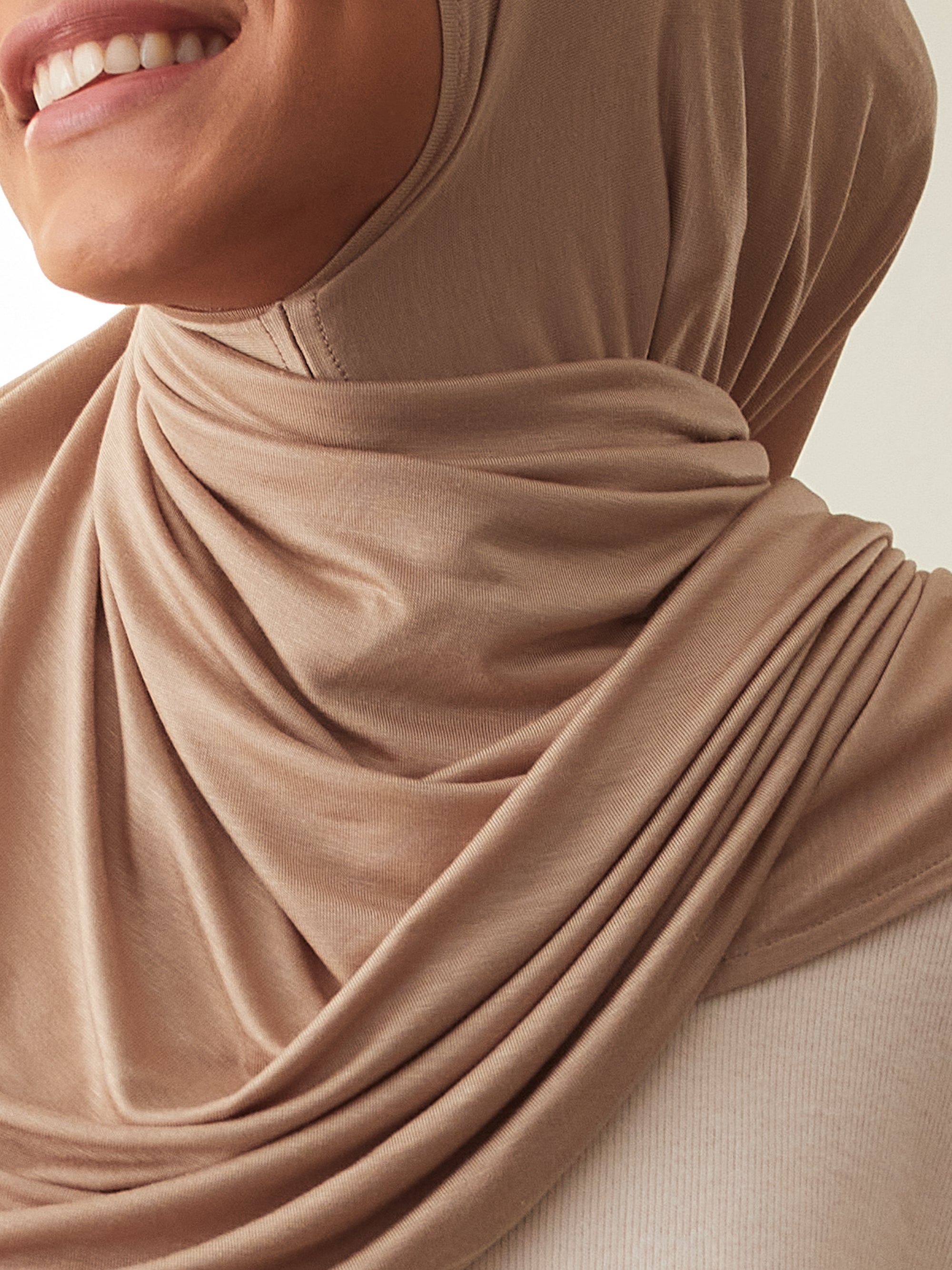 Instant Premium Jersey Hijab Warm Taupe