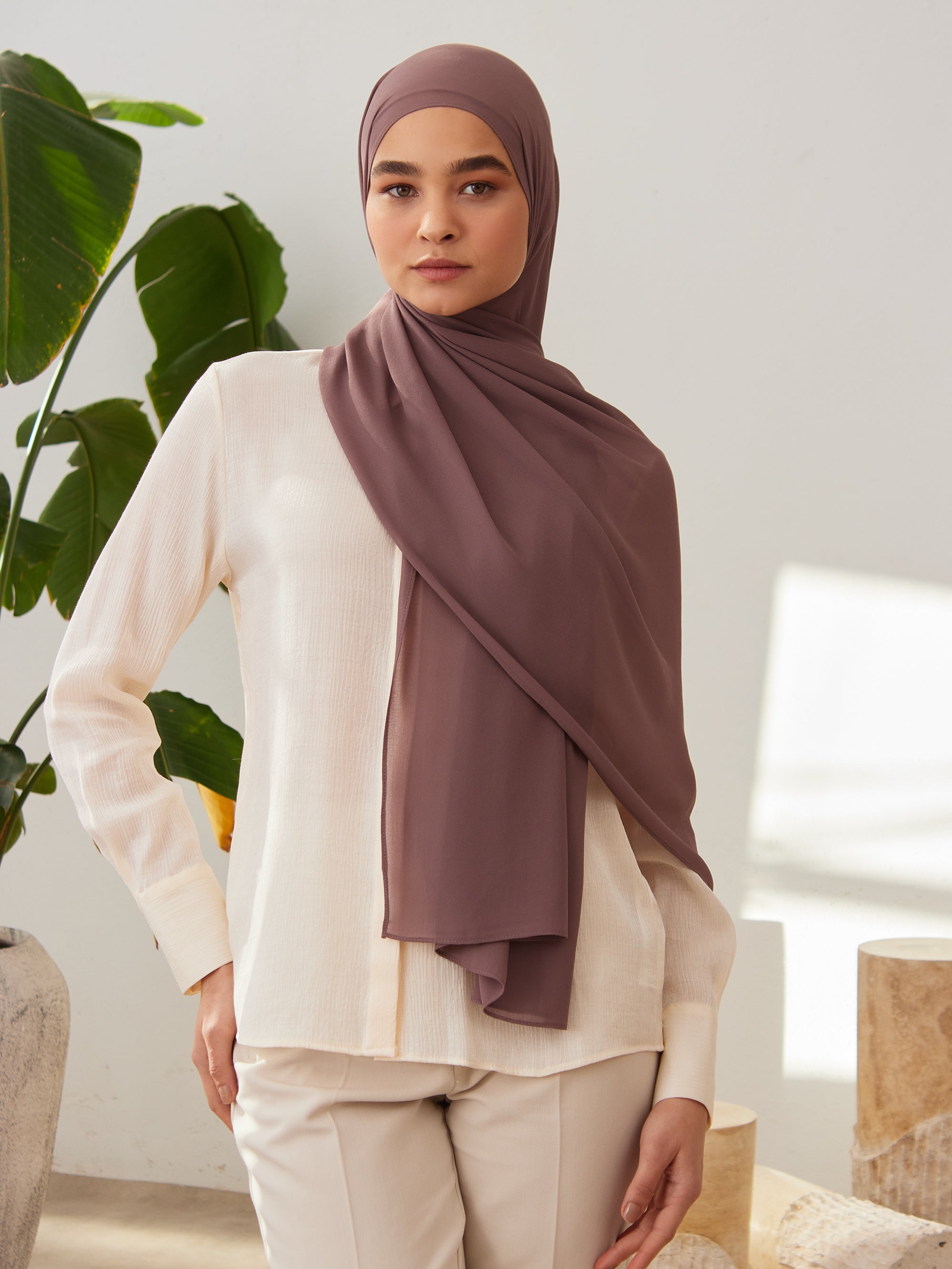 rose brown hijab