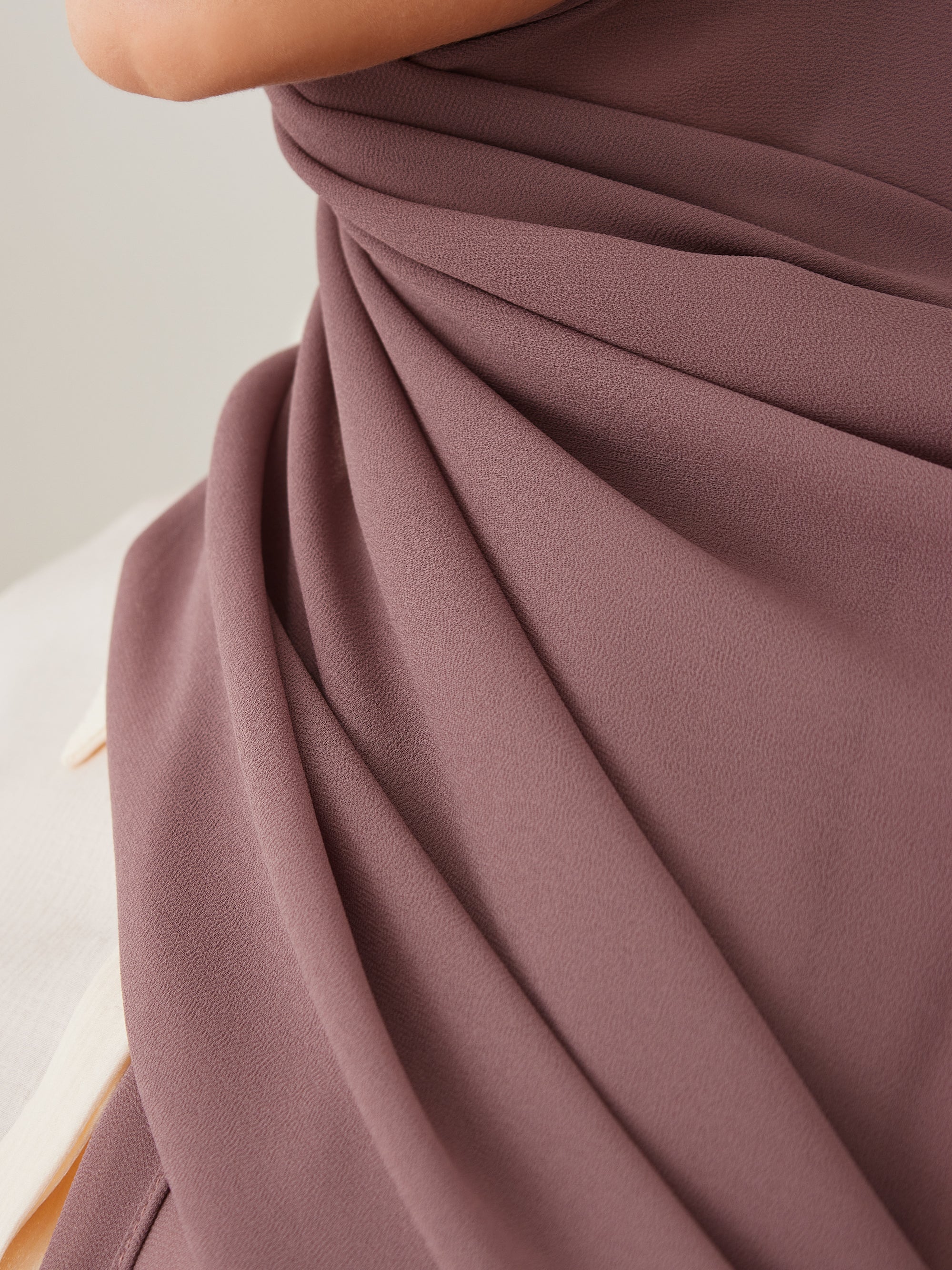 Deluxe Chiffon Hijab Rose Brown