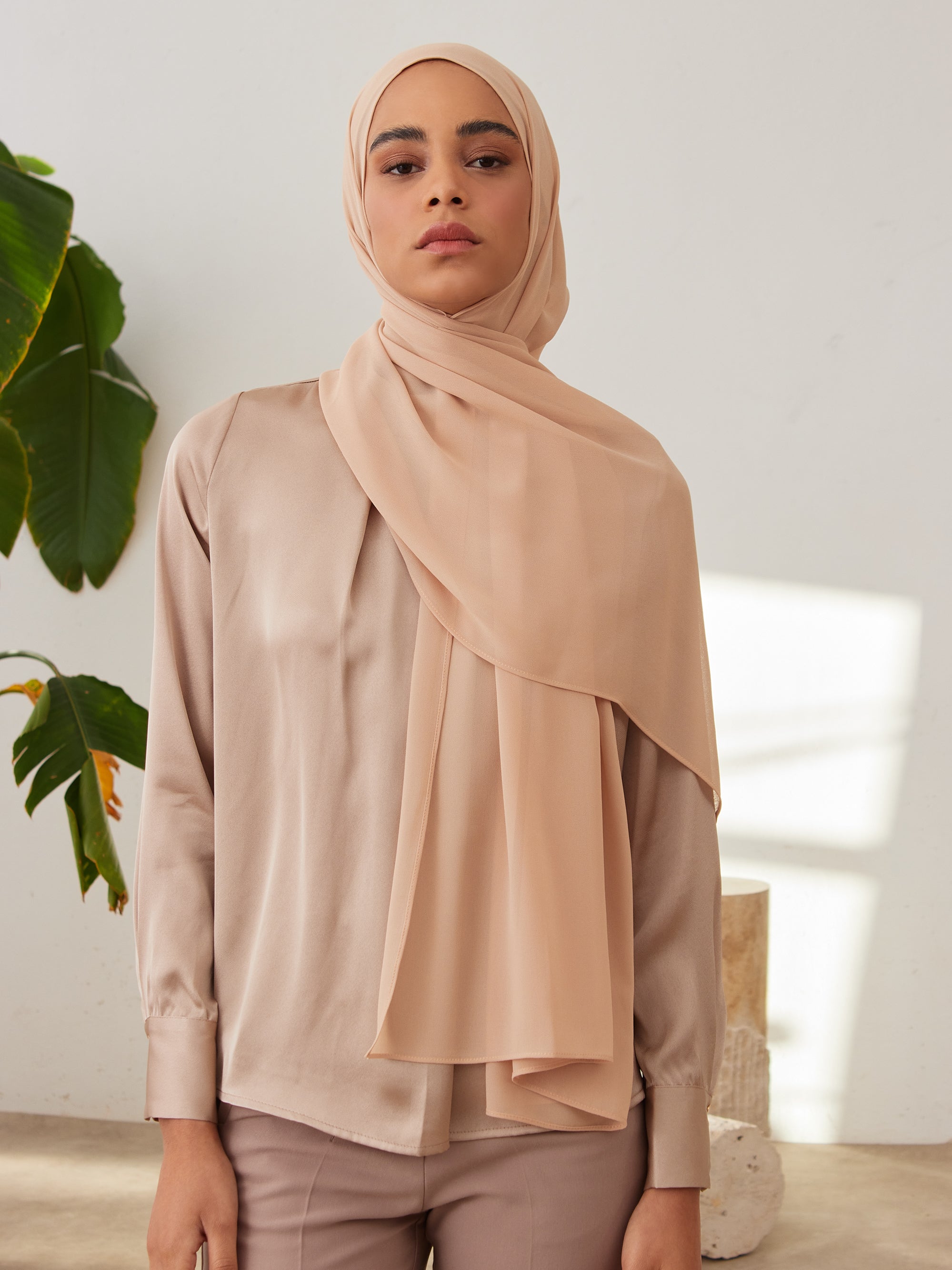 Deluxe Chiffon Hijab Nude