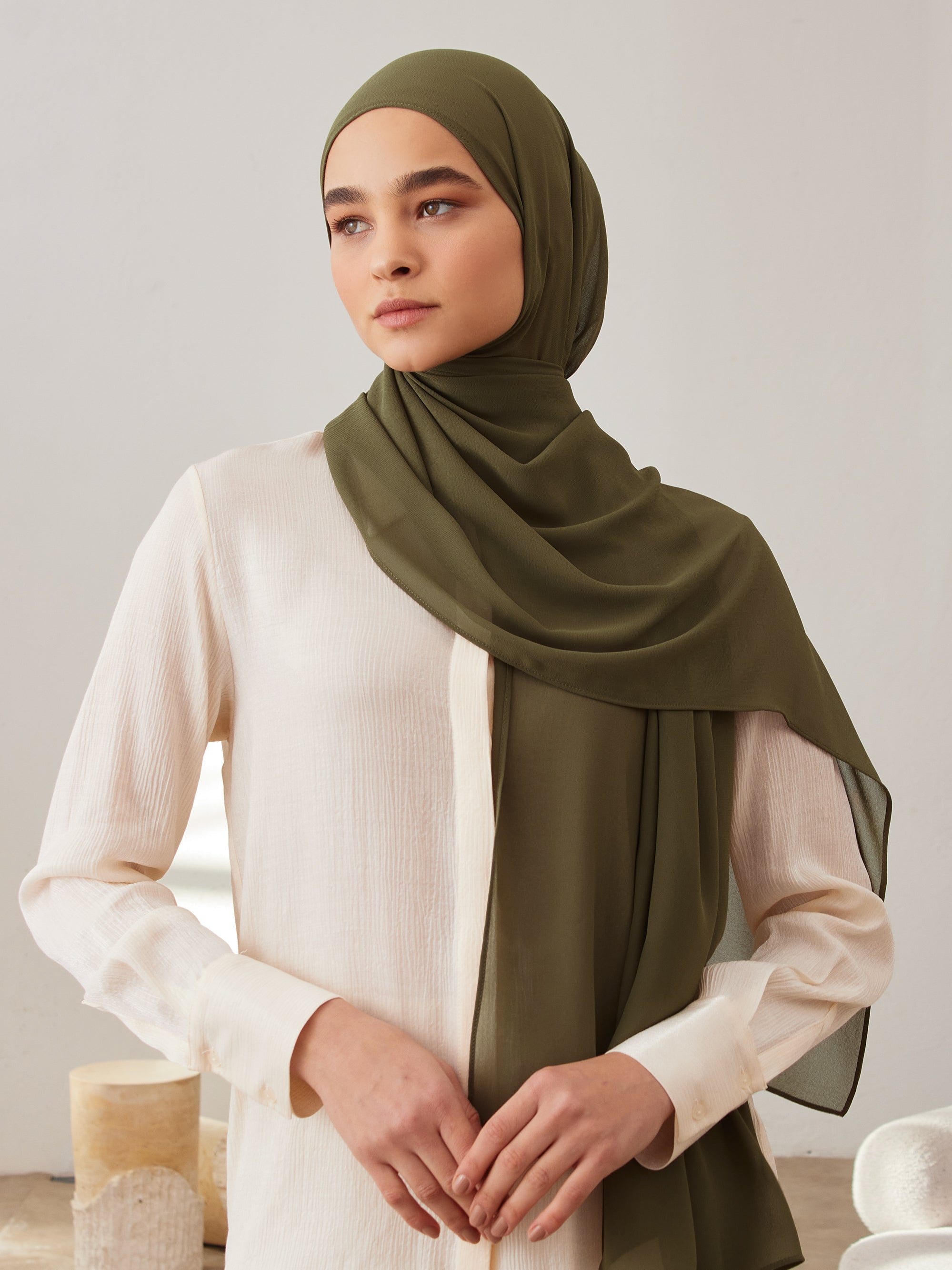 Deluxe Chiffon Hijab Olive