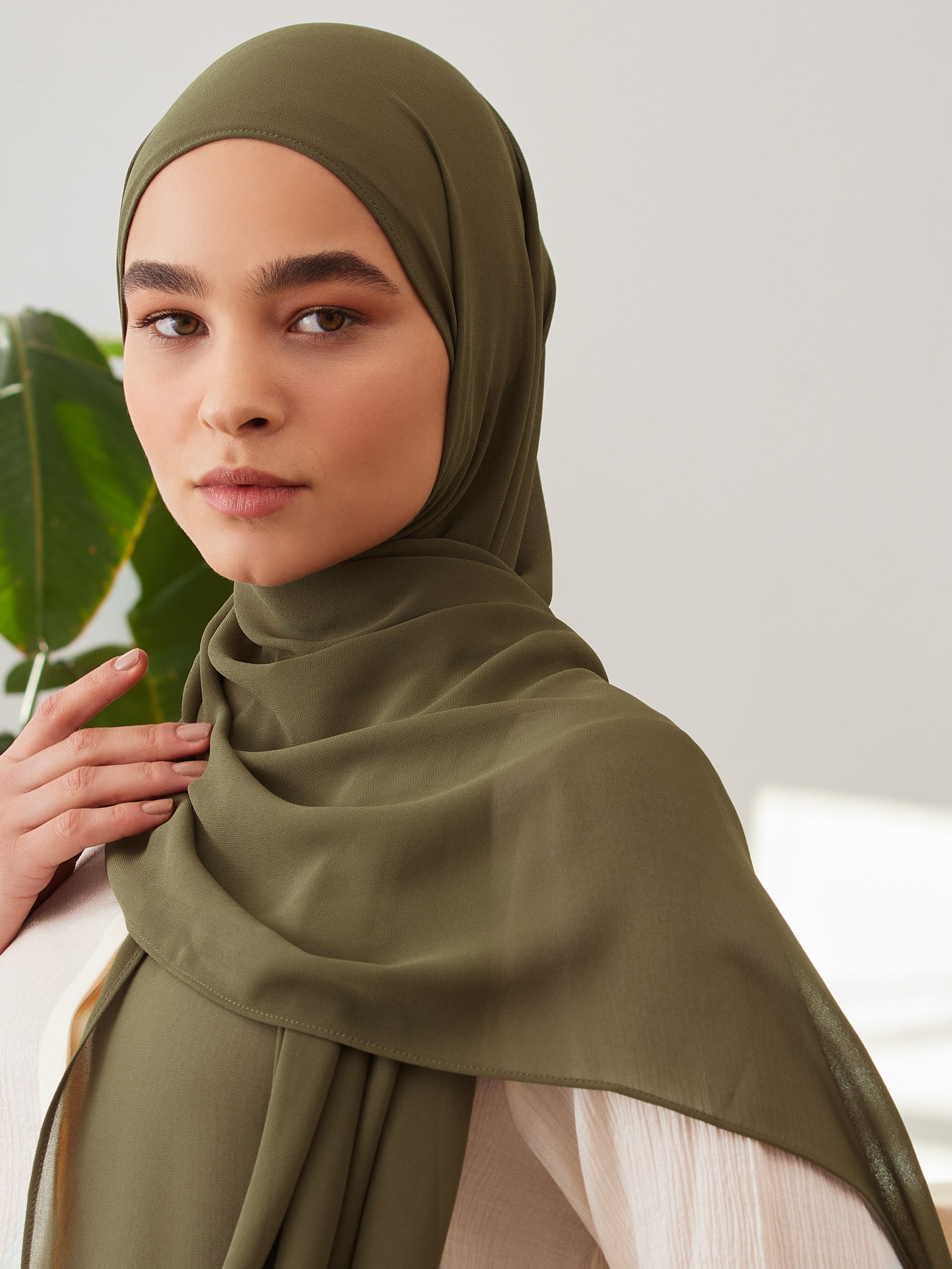 Deluxe Chiffon Hijab Olive