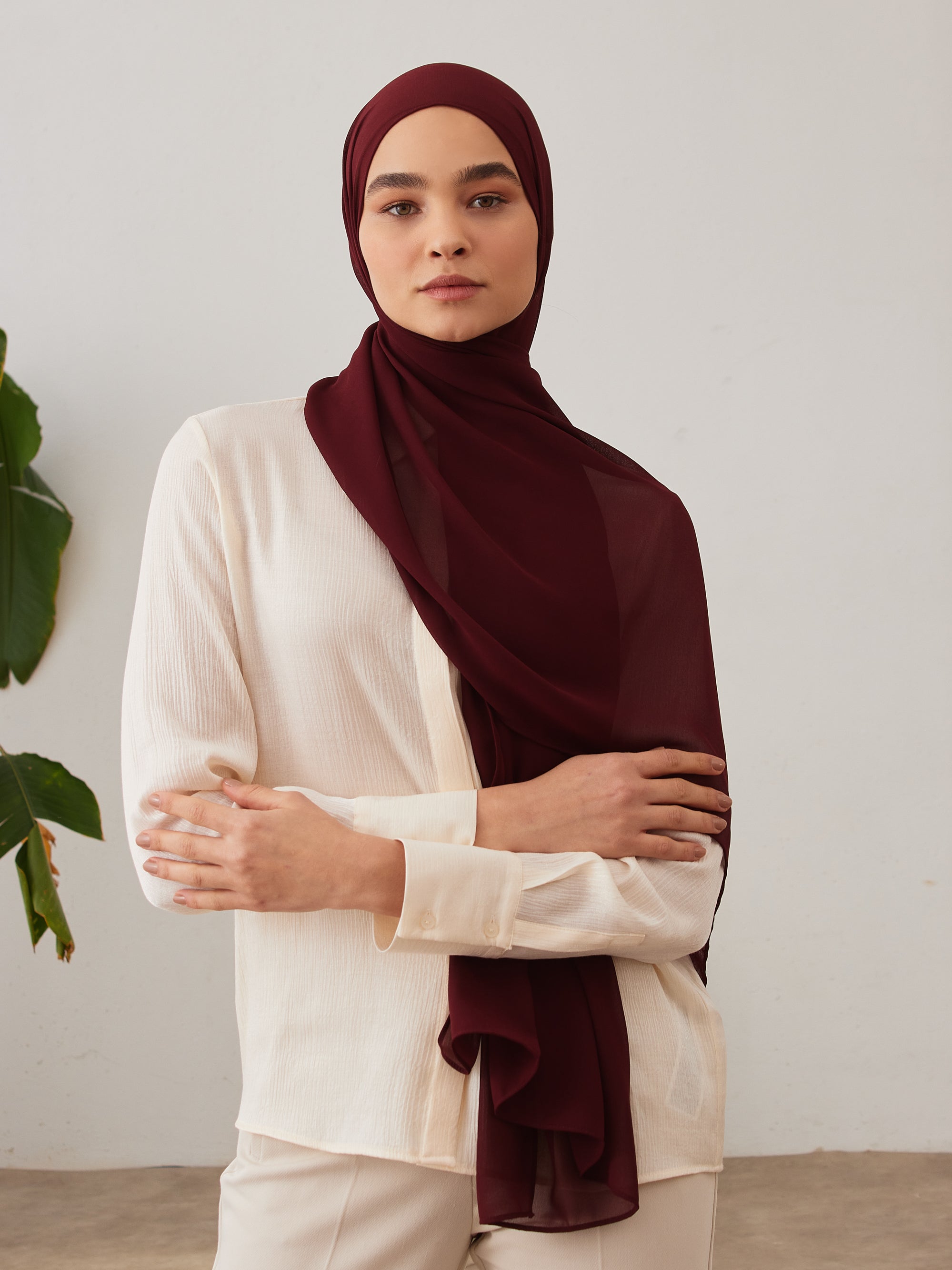 Deluxe Chiffon Hijab Maroon