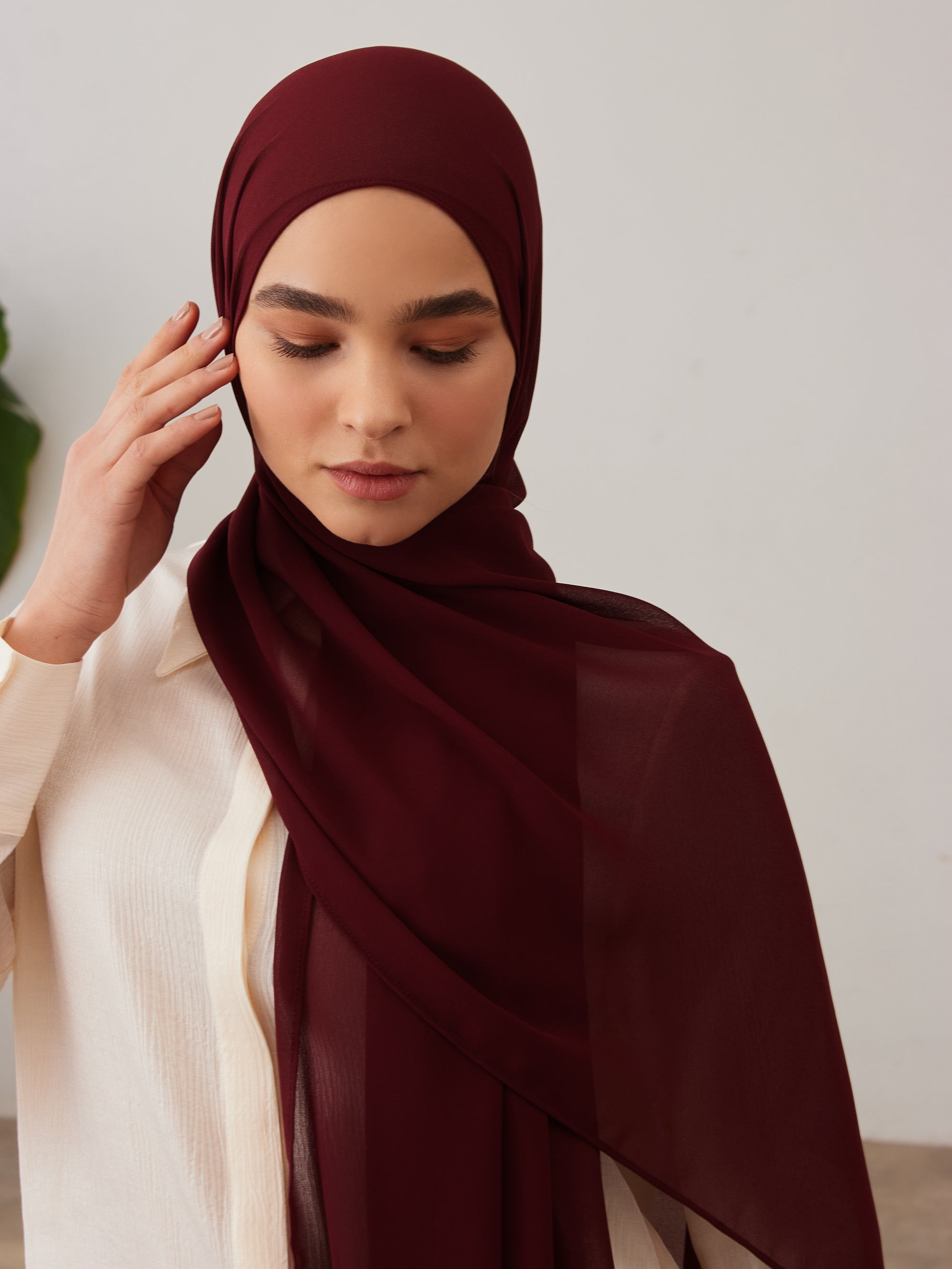 Deluxe Chiffon Hijab Maroon