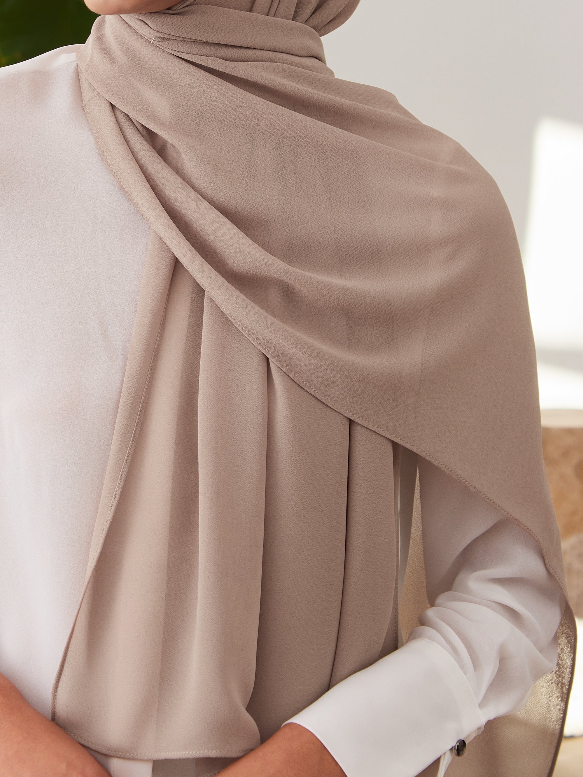 Deluxe Chiffon Hijab Mink