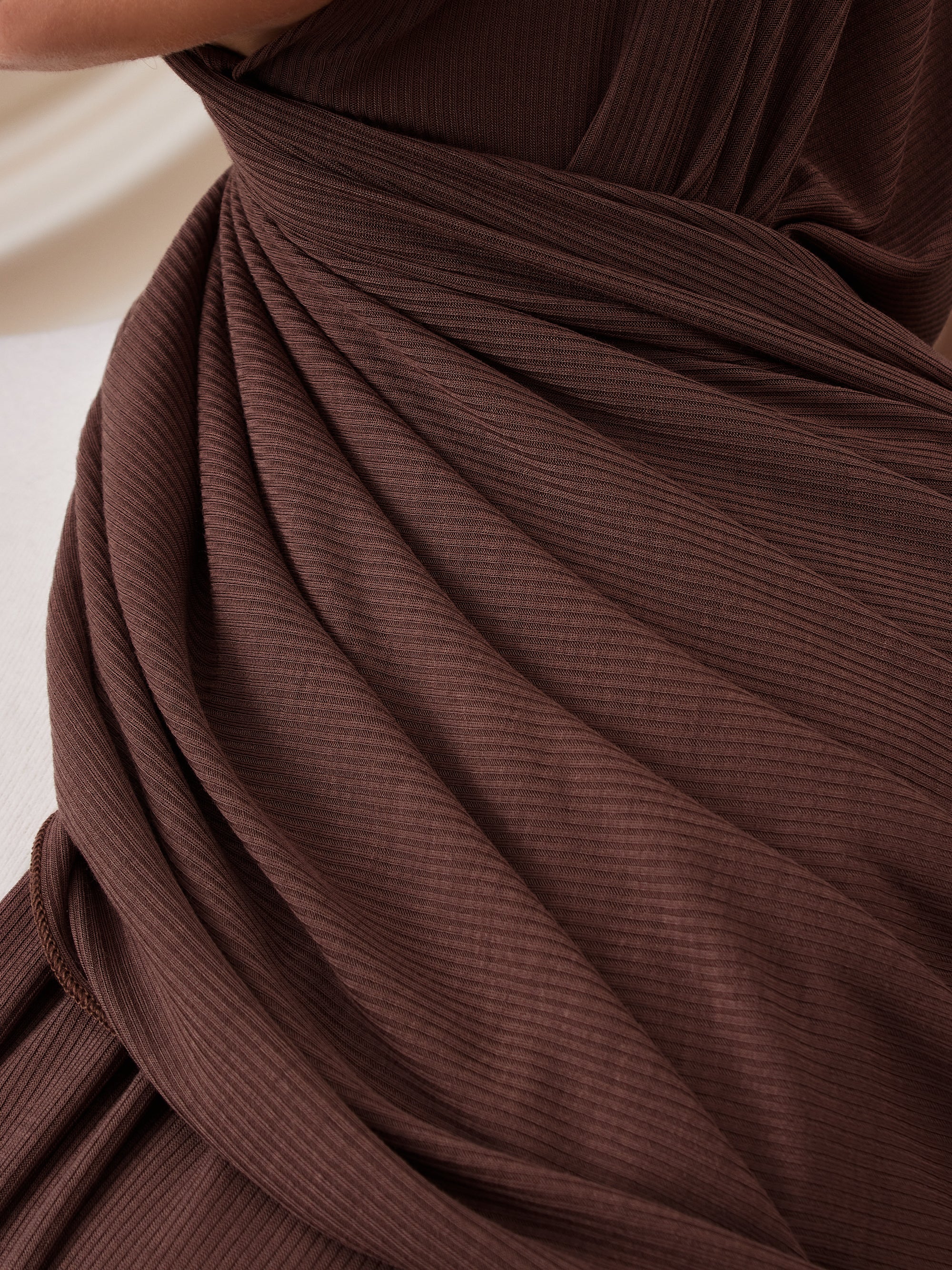 Ribbed Jersey Hijab Mocha