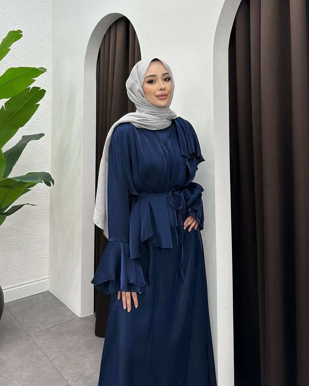 Panel Detail Night Dress Navy