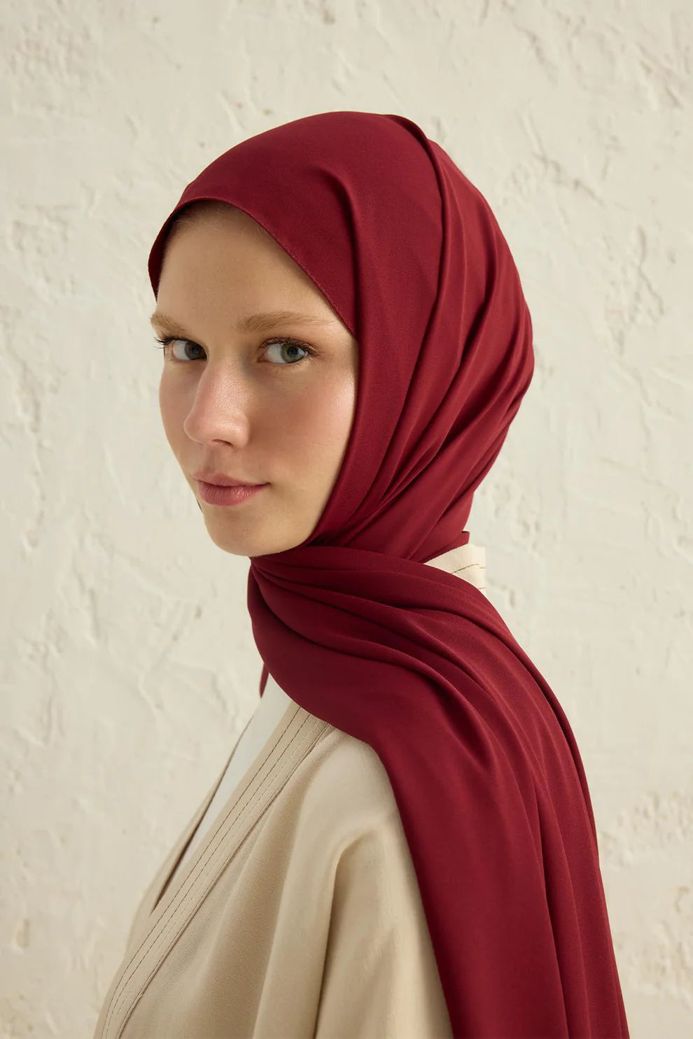 Daily Crepe Scarf Burgundy