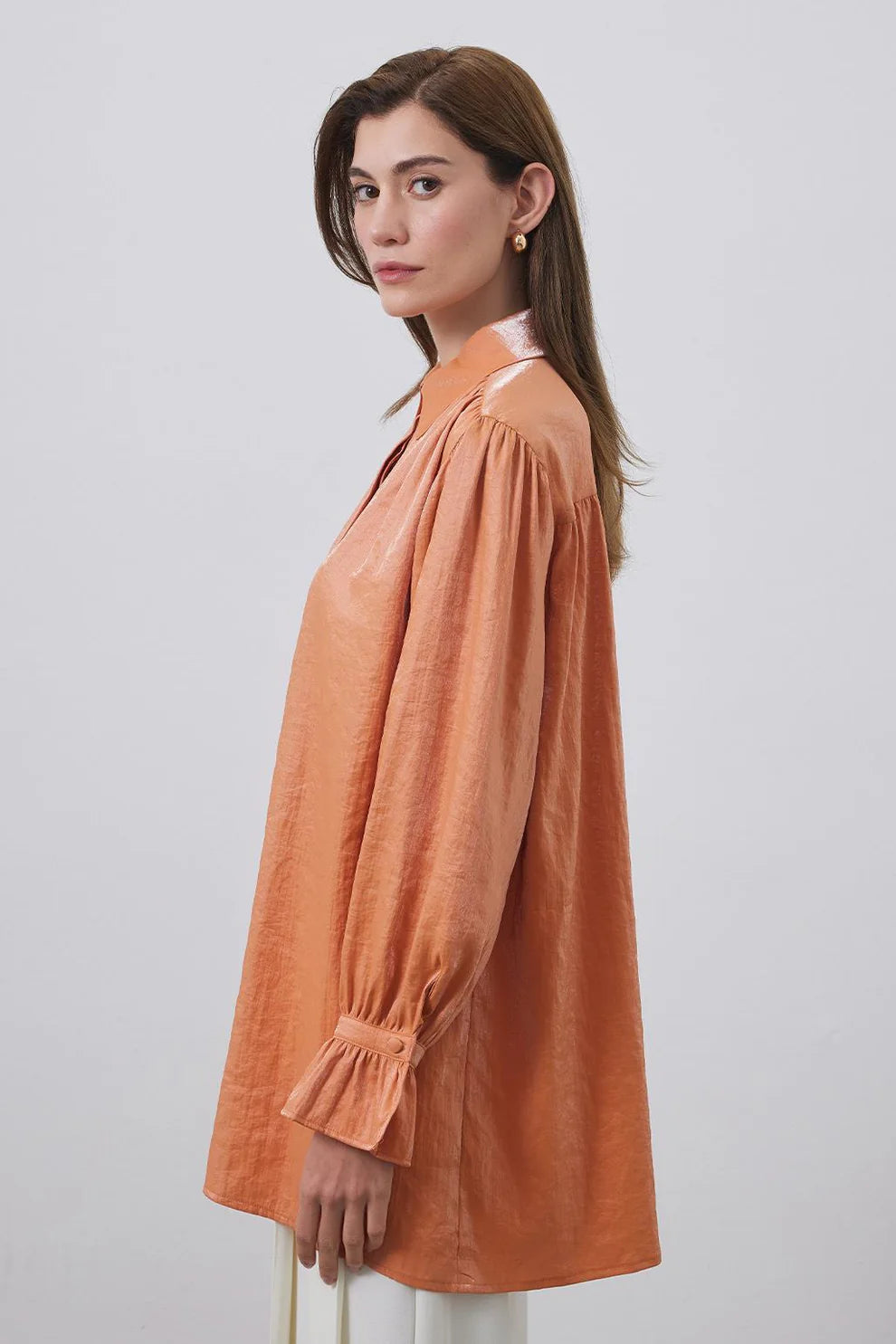 Eva Sleeve Detailed Shirt Apricot