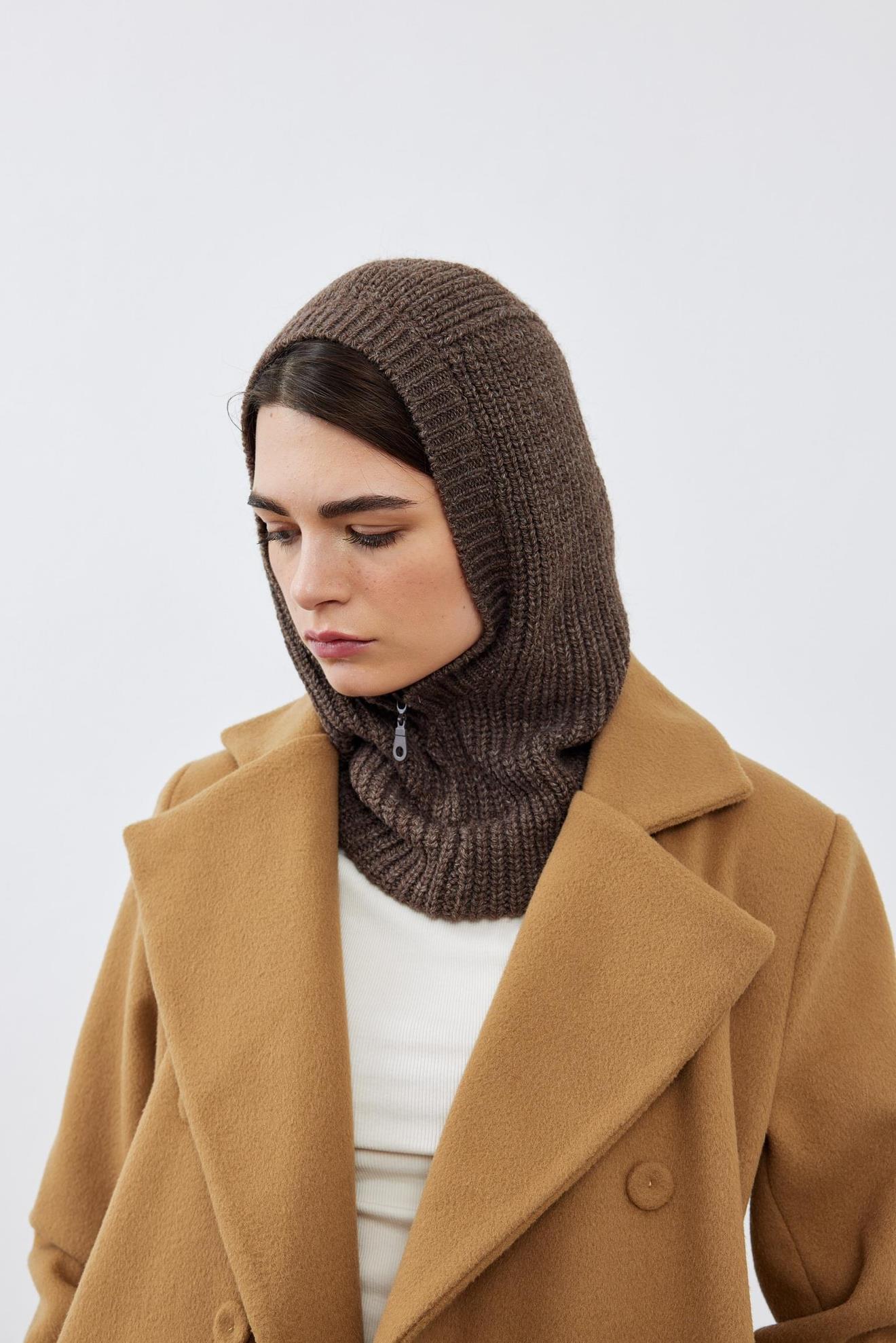 Zipped Balaclava Brown