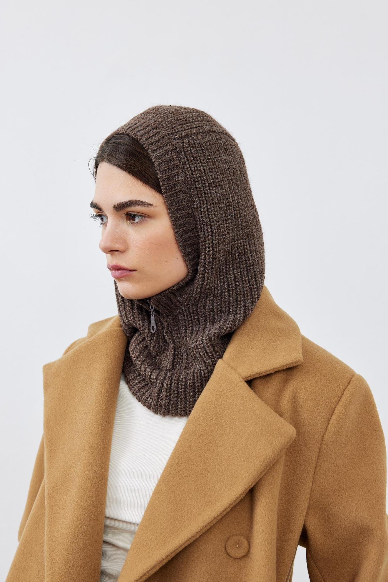 Zipped Balaclava Brown