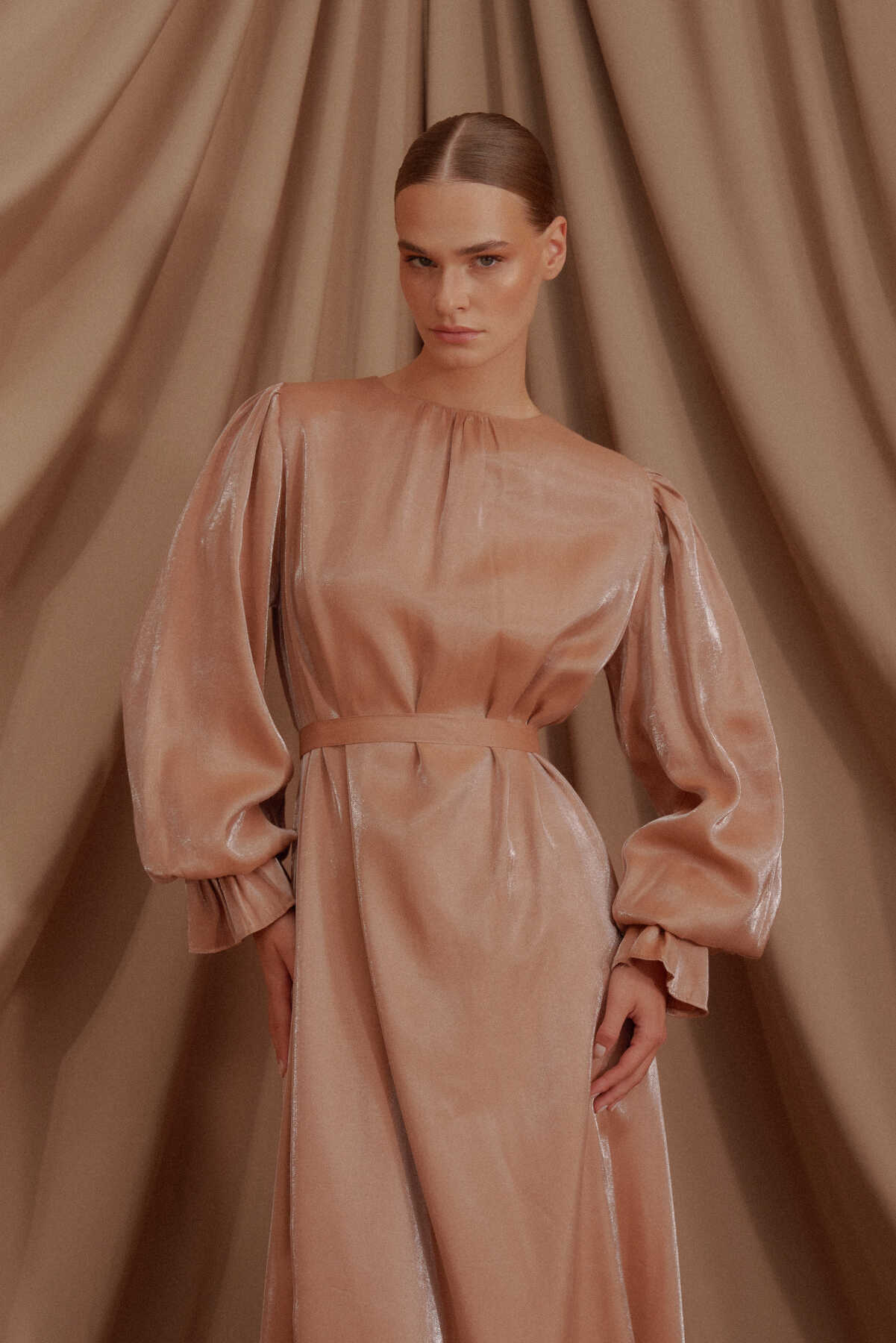 Glory Shimmering Evening Dress Copper Glory Shimmering Evening Dress Copper