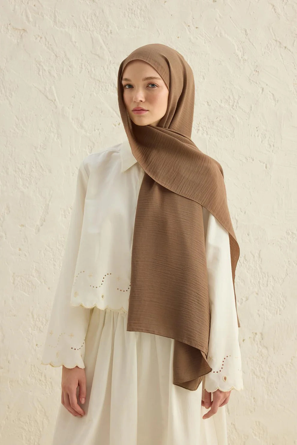 Crepe Krash Scarf Mocha