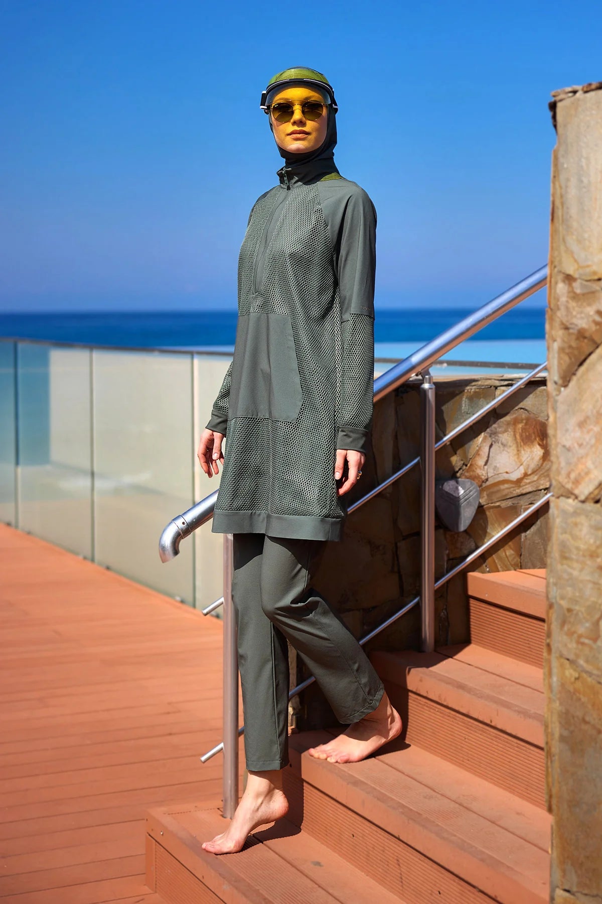 AirMesh 4-Piece Burkini Set Khaki
