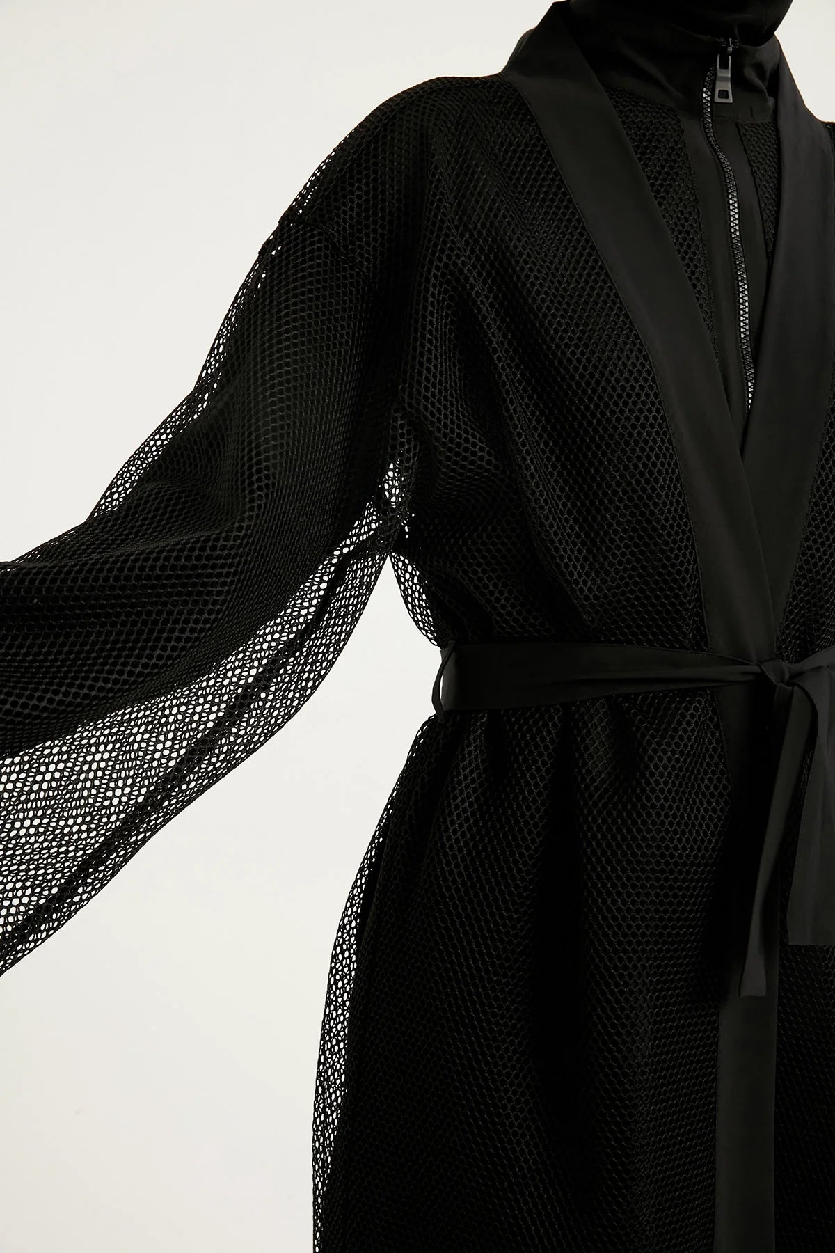 AirMesh Pareo Beach Kimono Black