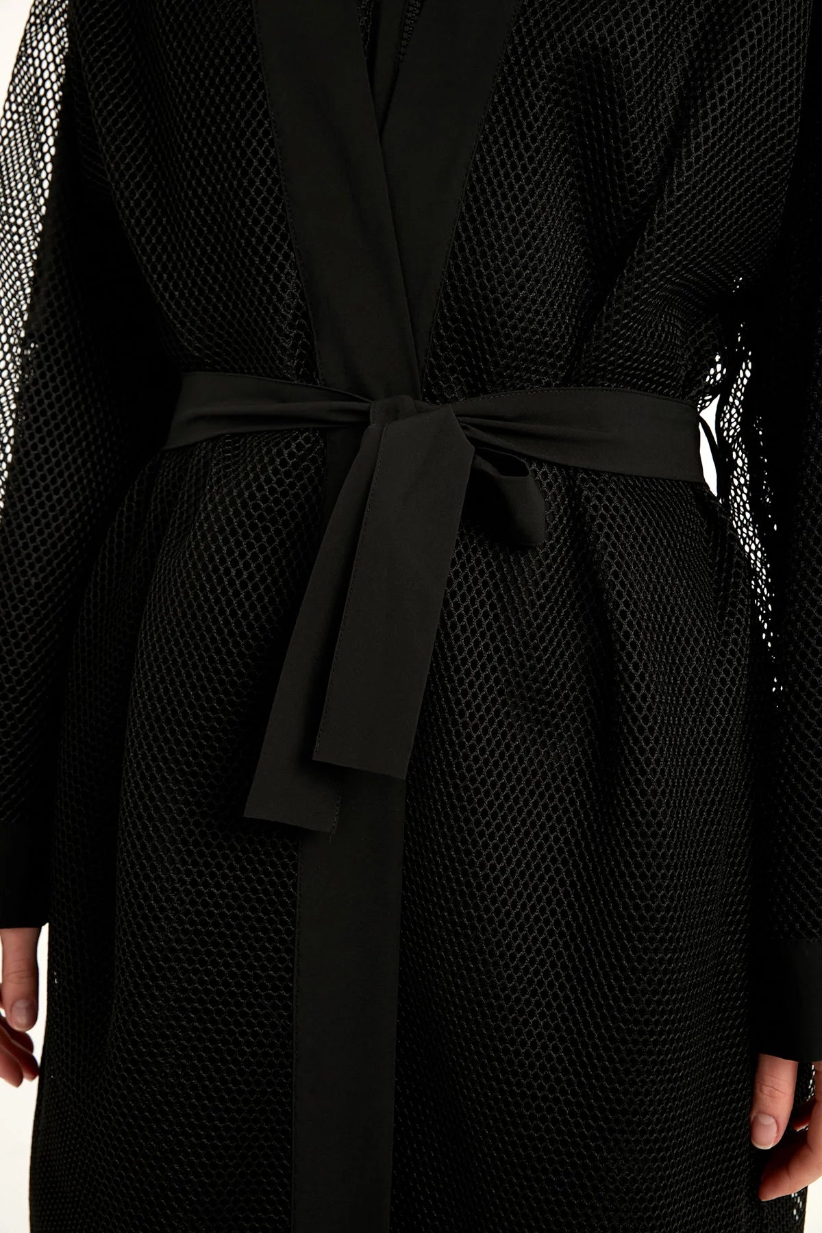 AirMesh Pareo Beach Kimono Black