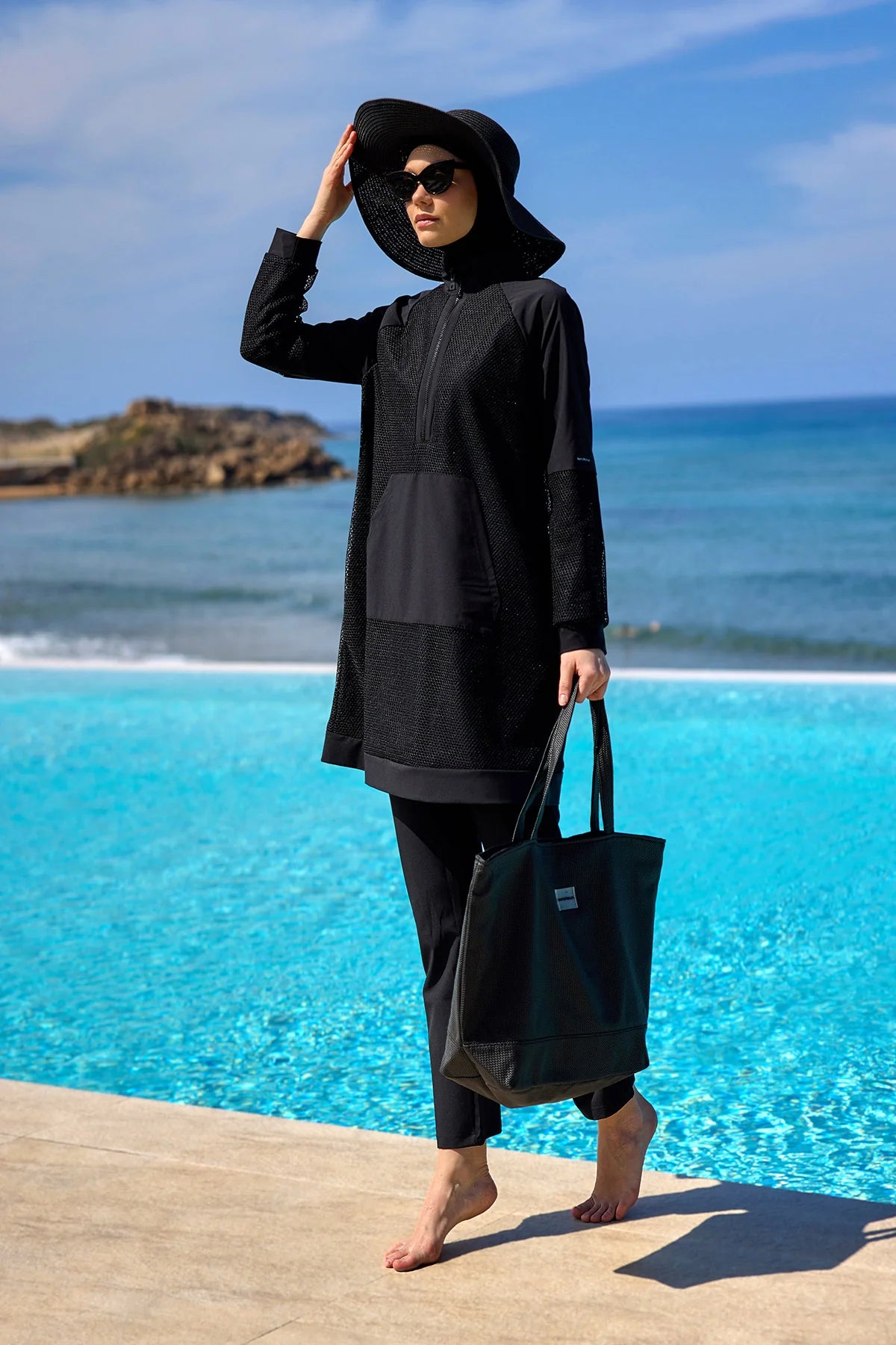 AirMesh 4-Piece Burkini Set Black
