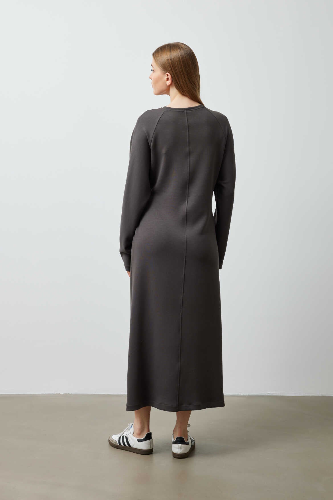 Side Knotted Dress Anthracite